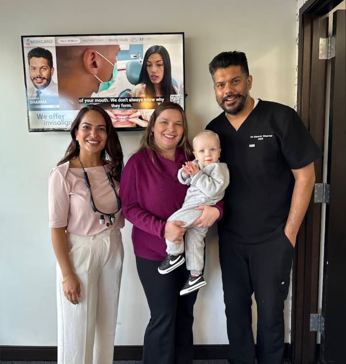 Dr. Sheena Gaur and Dr. Sharma with a patient