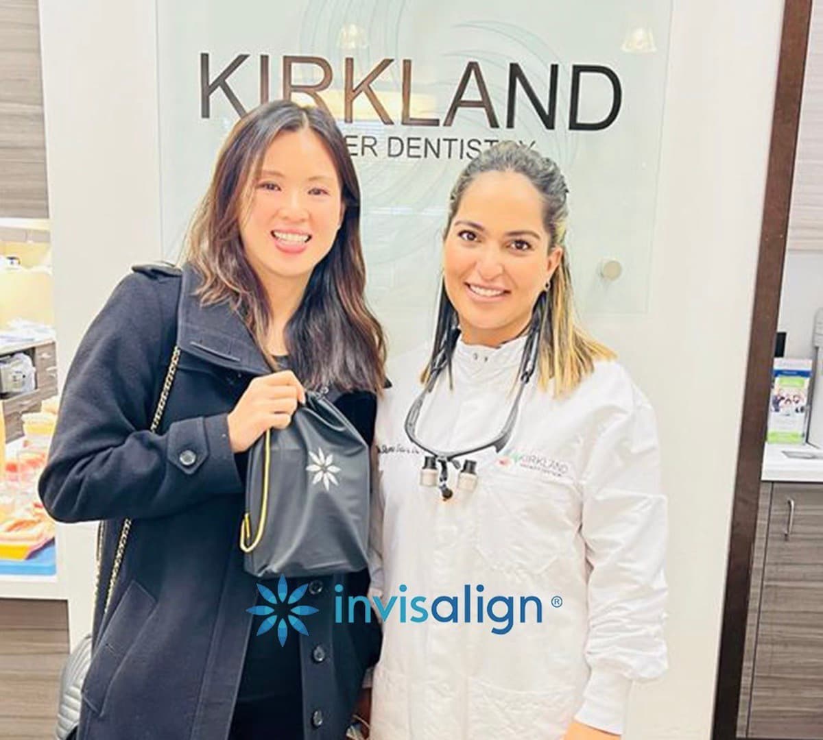 Dr. Sheena Gaur with an Invisalign patient at her Kirkland office