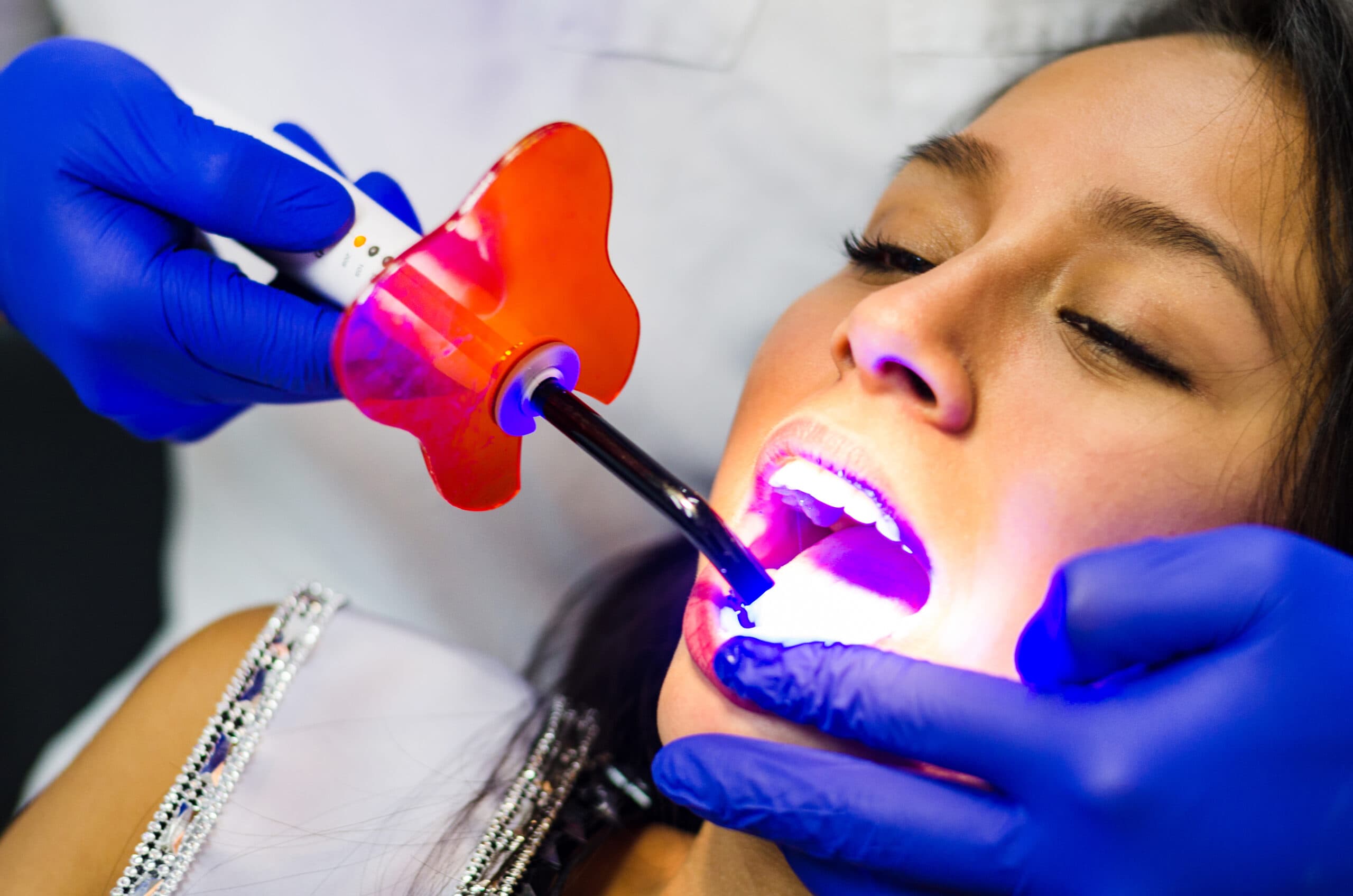 Patient during a dental visit at Dr. Sheena Gaur's office